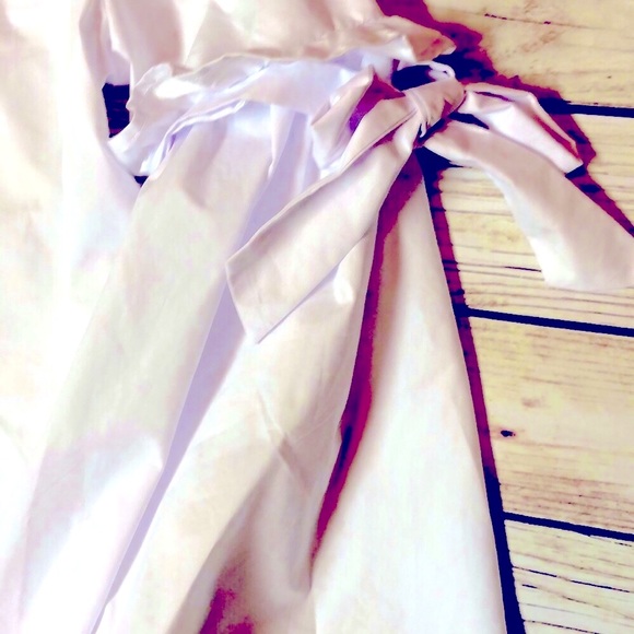 NWT Bow Ties Bell Sleeve Boho Cupio Cotton White Blouse $78 - Picture 5 of 5